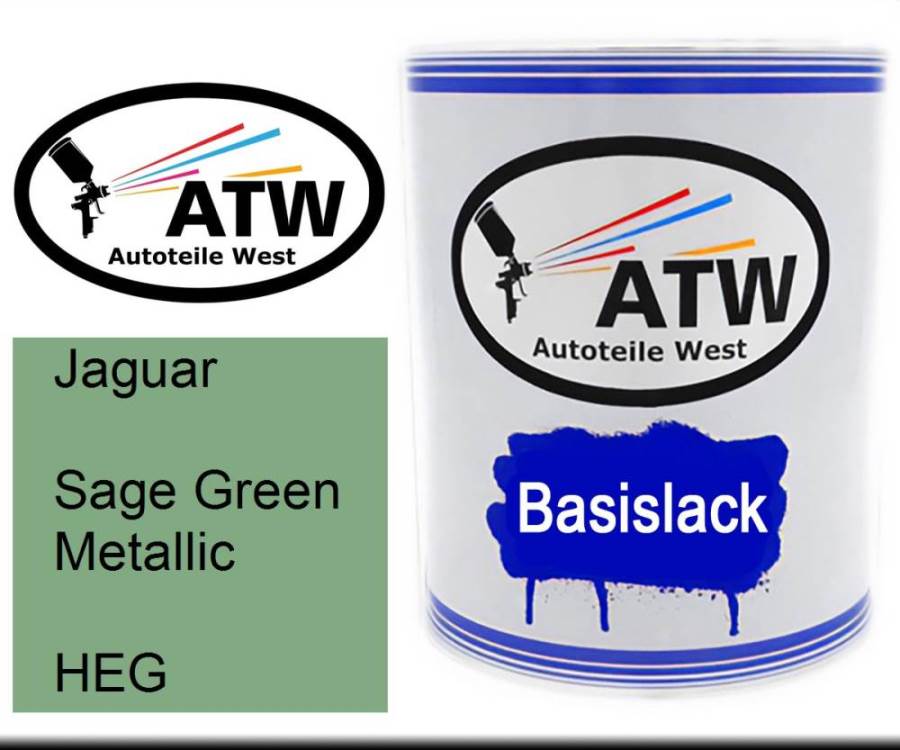 Jaguar, Sage Green Metallic, HEG: 1L Lackdose, von ATW Autoteile West.